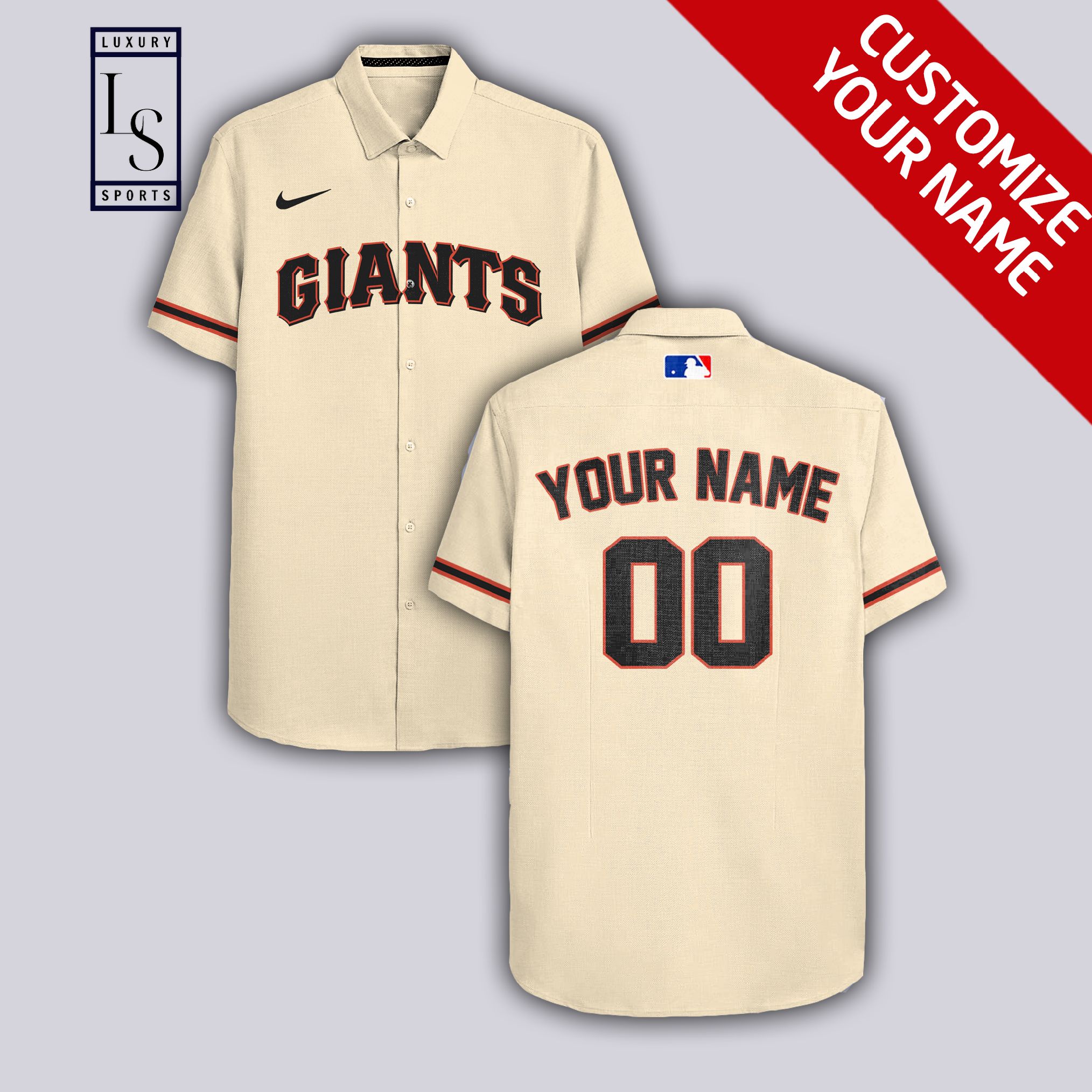 San Francisco Giants Baseball Team Custom Name Hawaiian Shirt