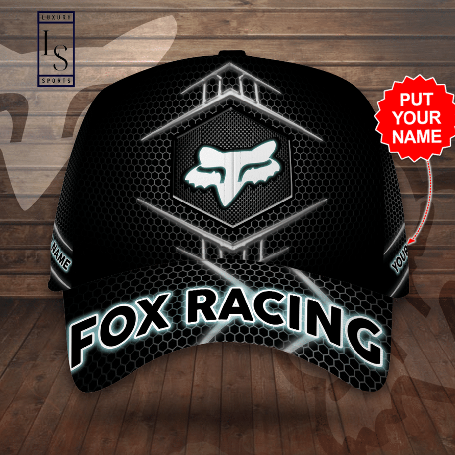 Fox Racing Logo Beehive Hexagon Pattern Customized Baseball Cap