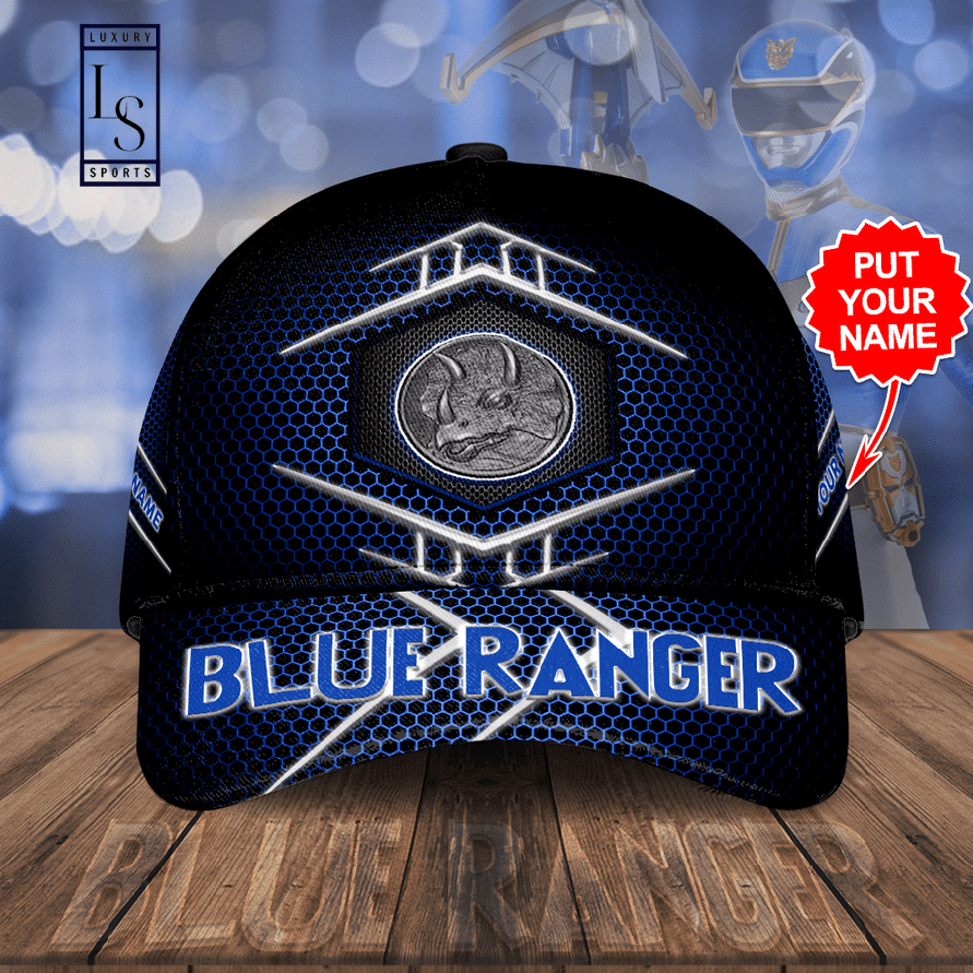 Power Rangers Blue Ranger Beehive Hexagon Pattern Customized Baseball Cap