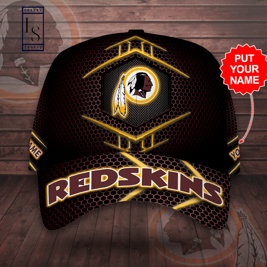 Washington Redskins Beehive Hexagon Pattern Customized Baseball Cap