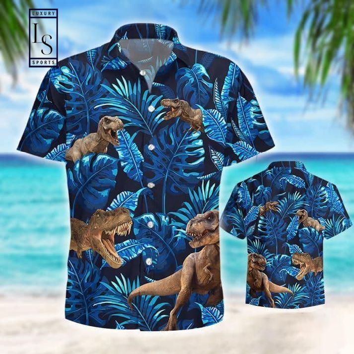 Tyrannosaurus Rex Tropical Hawaiian Shirt