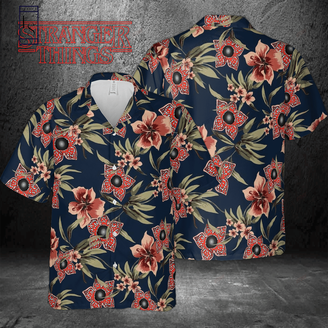Stranger Things Foral Hawaiian Shirt