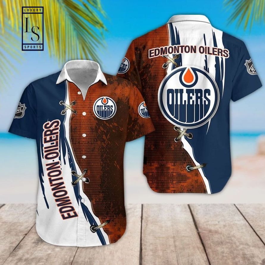 NHL Edmonton Oilers Hawaiian Shirt