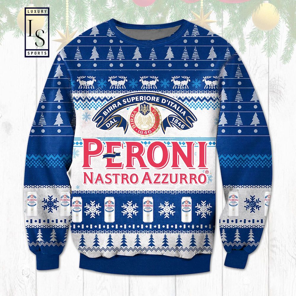 Peroni Nastro Azzuro Ugly Christmas Sweater
