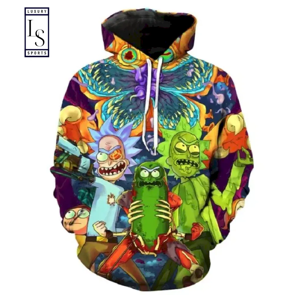 Rick And Morty Pullover Hoodie D