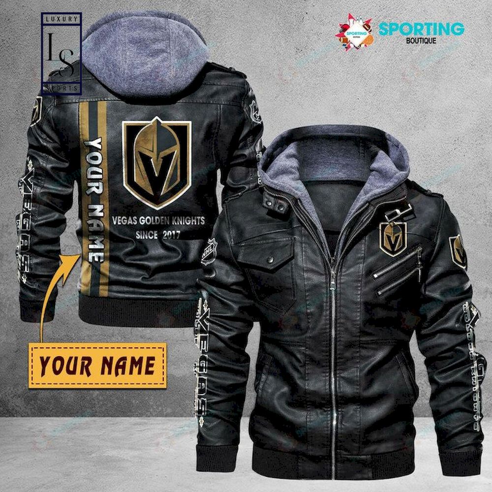 Vegas Golden Knights Custom Name NHL Leather Jacket