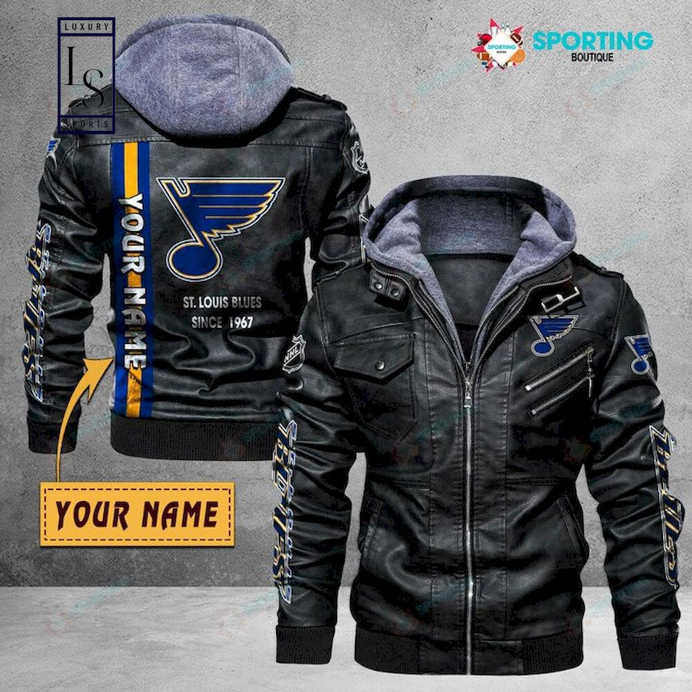 St Louis Blues Custom Name NHL Leather Jacket