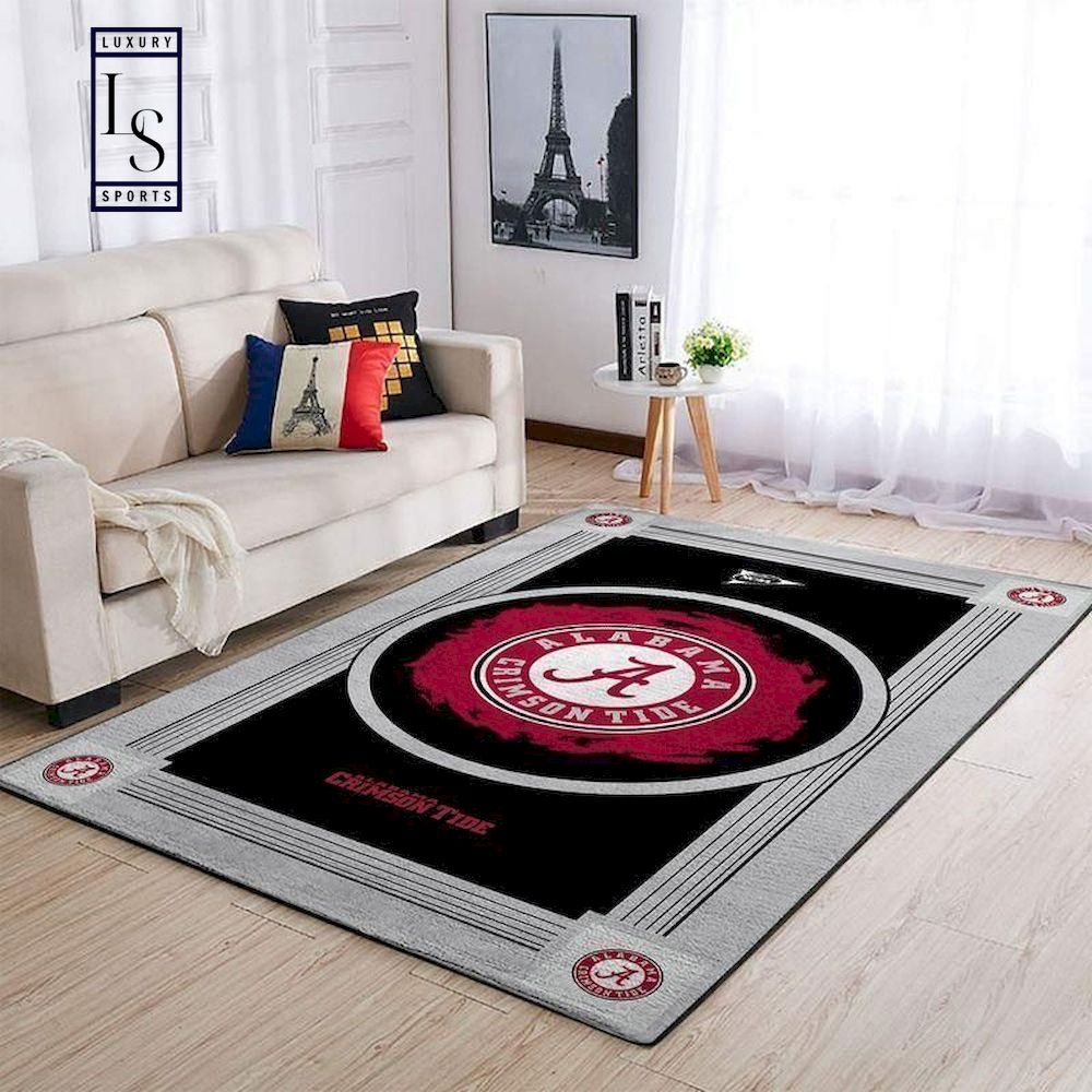 Alabama Crimson Tide Area Rugs NCAA Football Basketball Living Room Rug Carpet