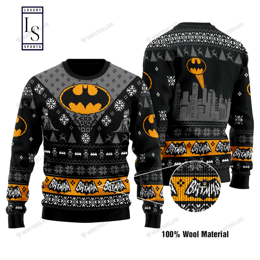 SALE] Batman The Dark Knight Ugly Christmas Sweater - Luxury & Sports Store