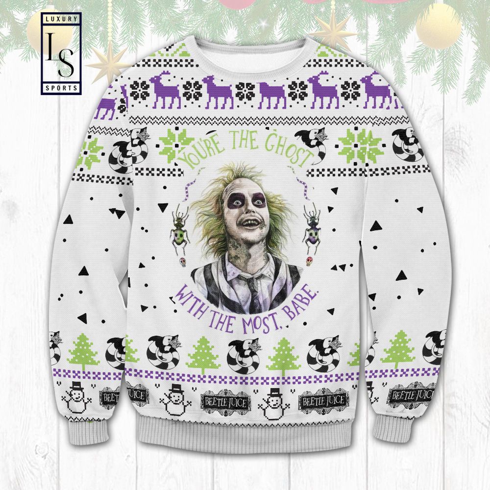 Beetlejuice Youre The Ghost Ugly Sweater