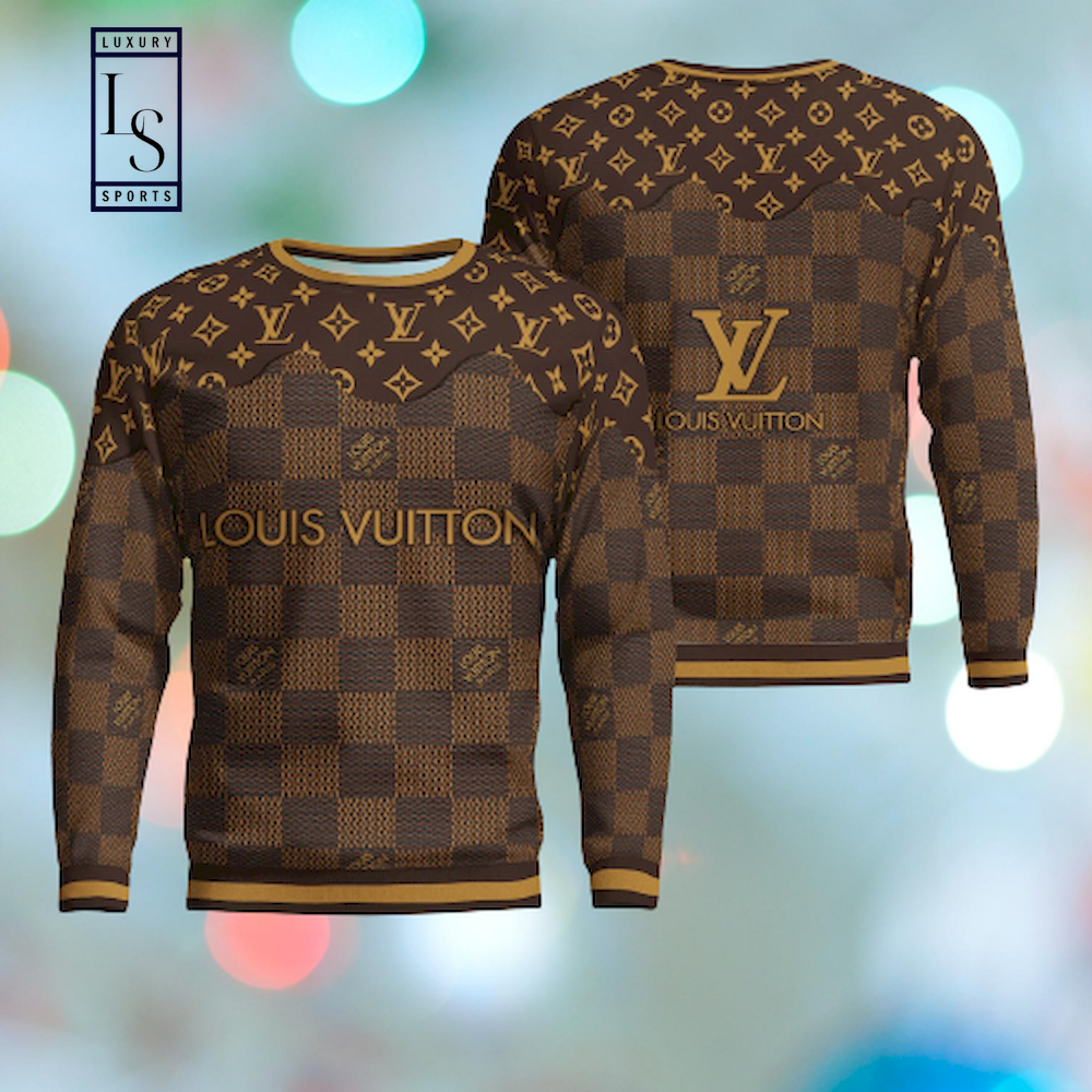 SALE] Best Louis Vuitton Luxury 3D Ugly Sweater - Luxury & Sports Store
