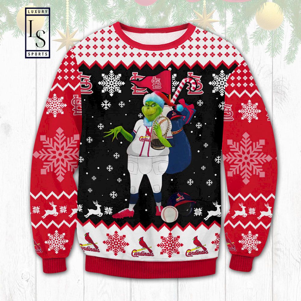 St. Louis Cardinals Hohoho Mickey Christmas Ugly Sweater –