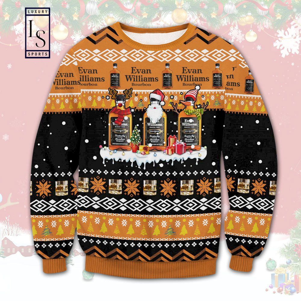 Evan Williams Bourbon Ugly Christmas Sweater