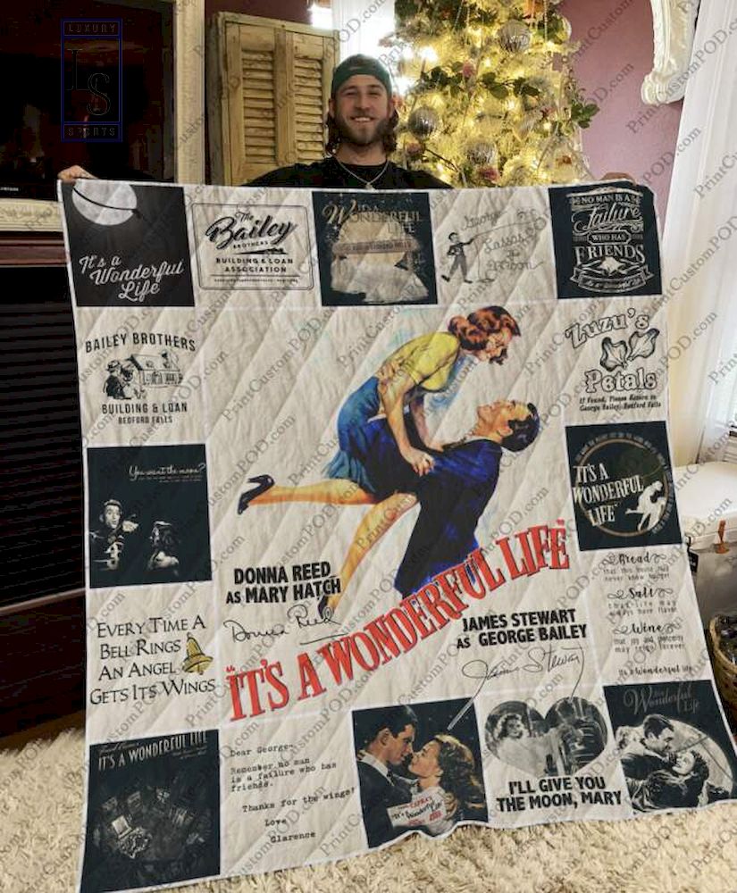 Its A Wonderful Life Love Collected Quilt Blanket