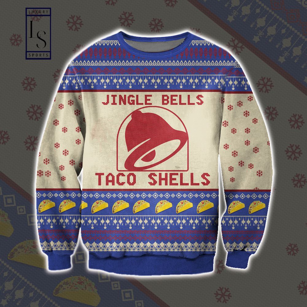 Jingle Bell Taco Shells Ugly Christmas Sweater