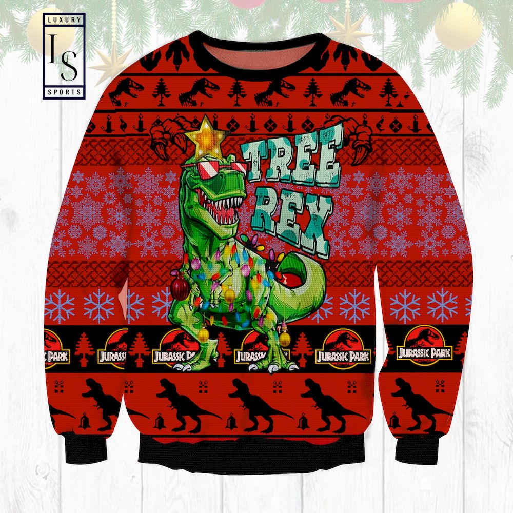 Jurassic Park Have Tree Rex In Christmas Ugly Sweater