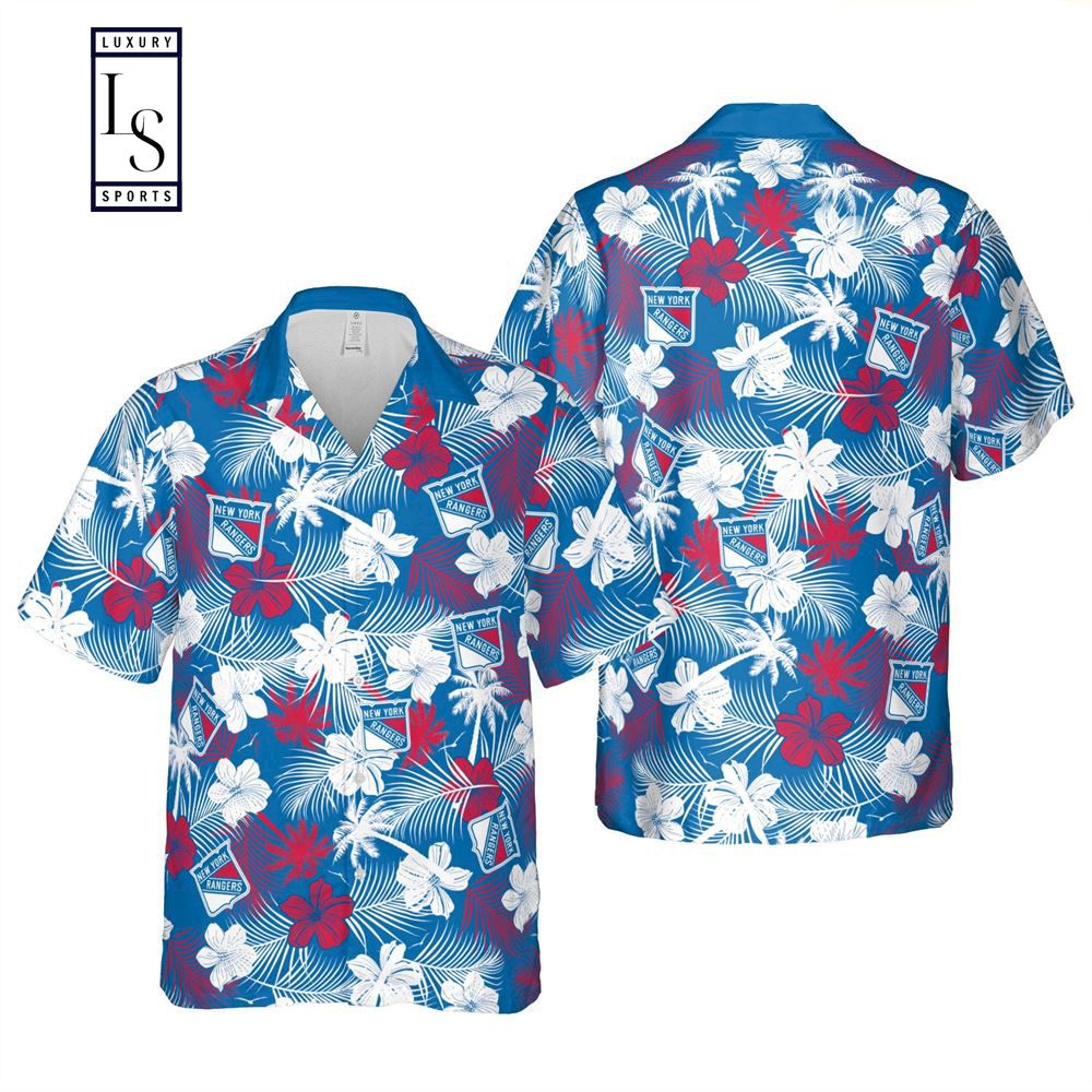 New York Rangers NHL Hawaii Floral Shirt