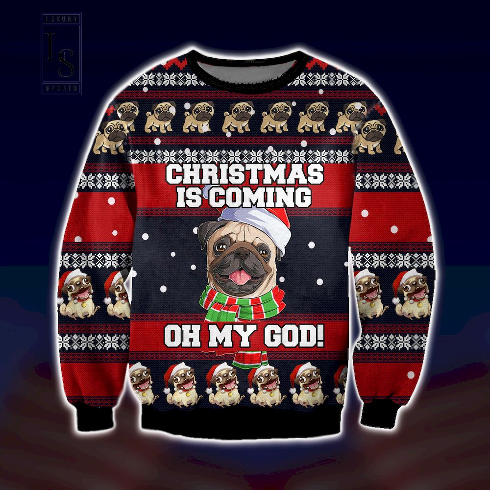 Pug Christmas Oh My God Ugly Christmas Sweater