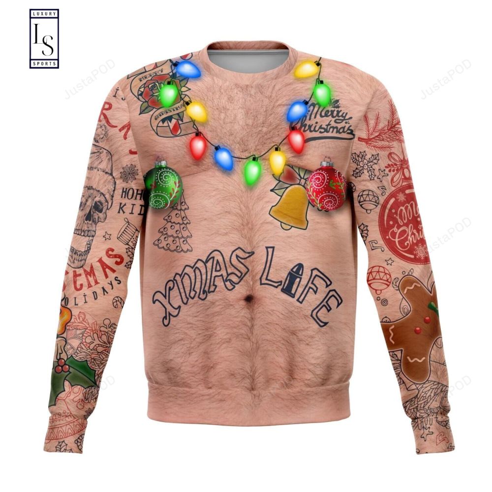 Tattooed Xmas Life ugly Christmas Sweater