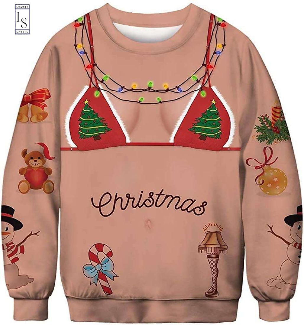 Bikini in Christmas Ugly Sweater
