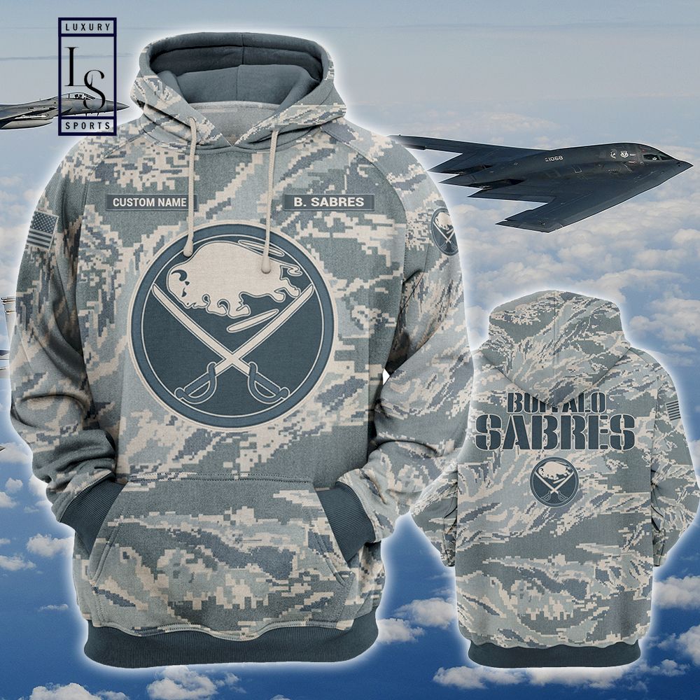 Buffalo Sabres Personalized US Air Force Camo Hoodie D