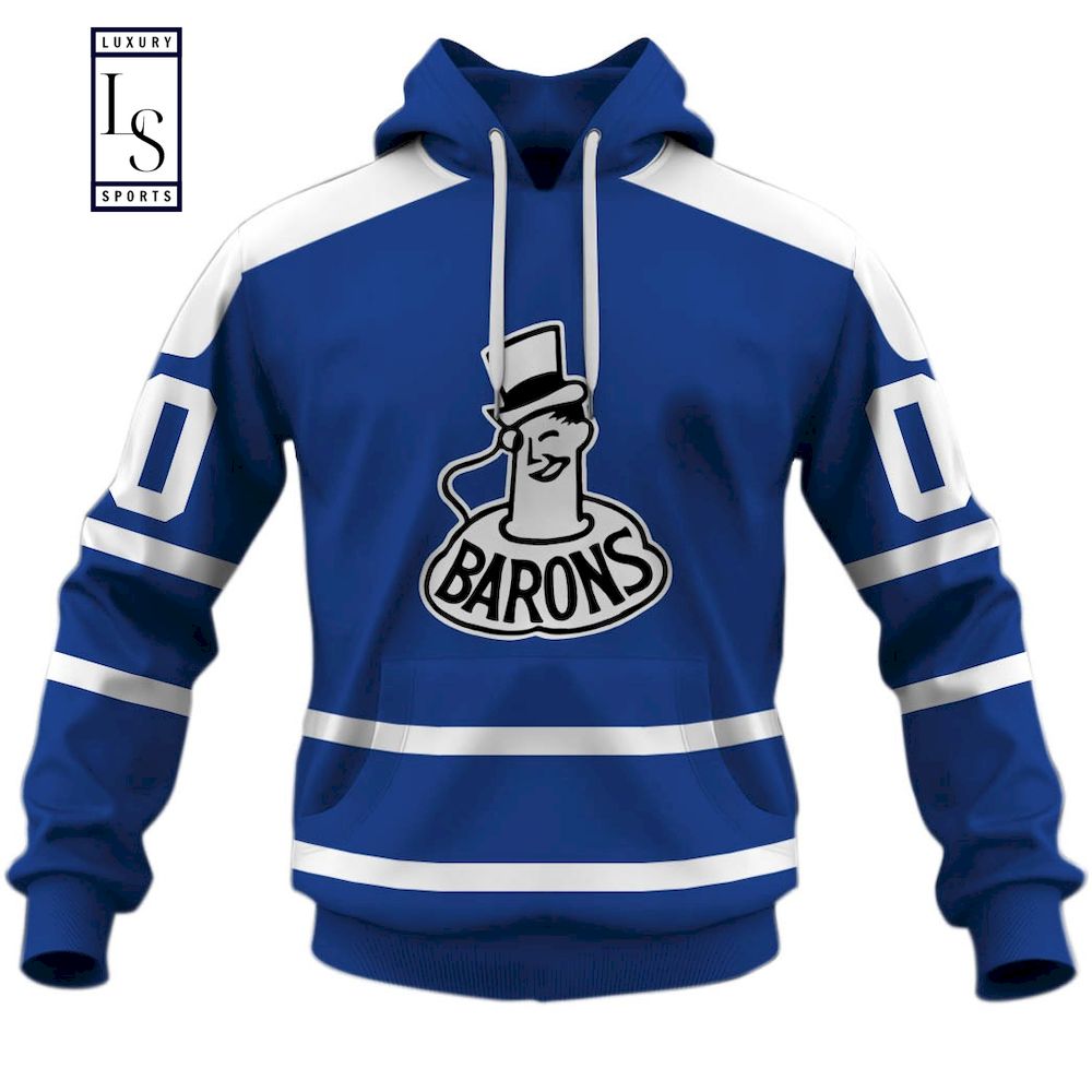 Cleveland Barons Retro Hockey Personalized Hoodie D