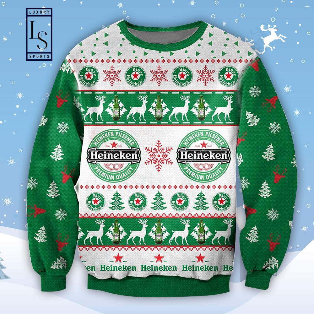 Drink Heineken in Christmas Ugly Sweater