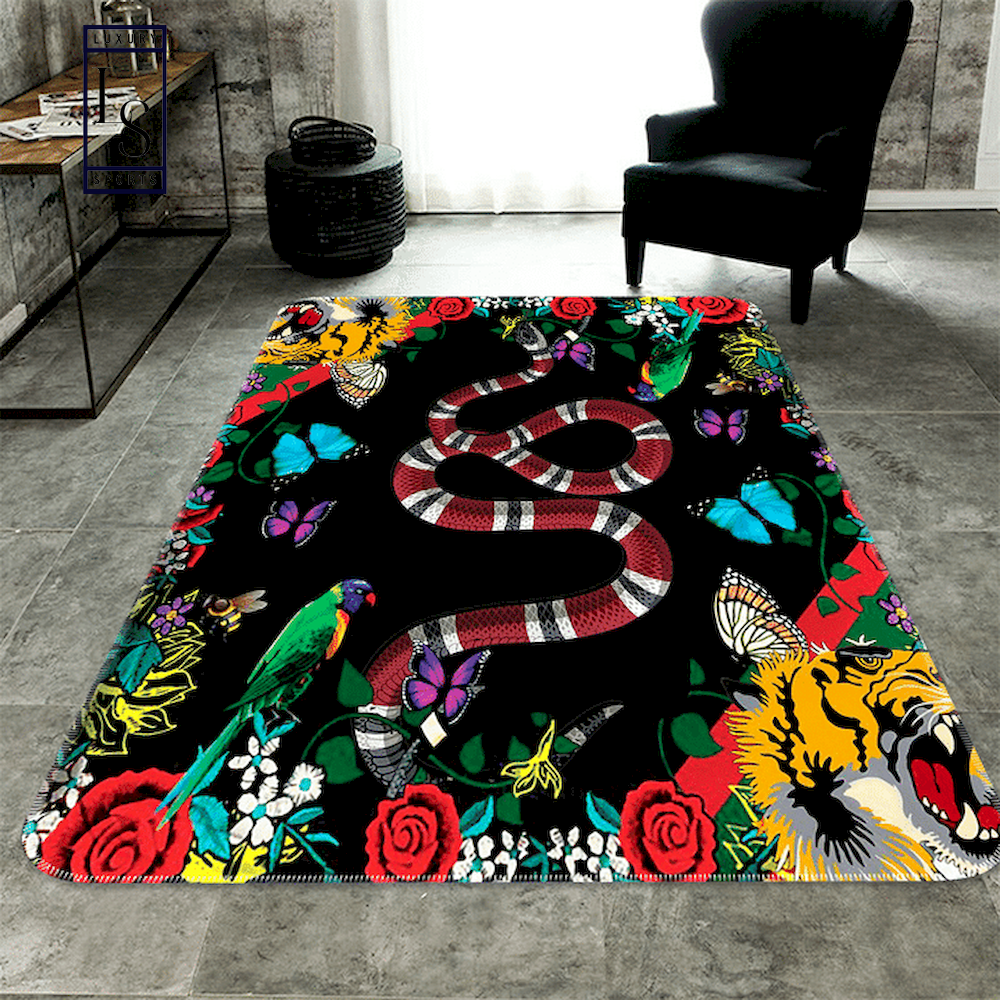 Gucci Floral Snake Luxury Rug