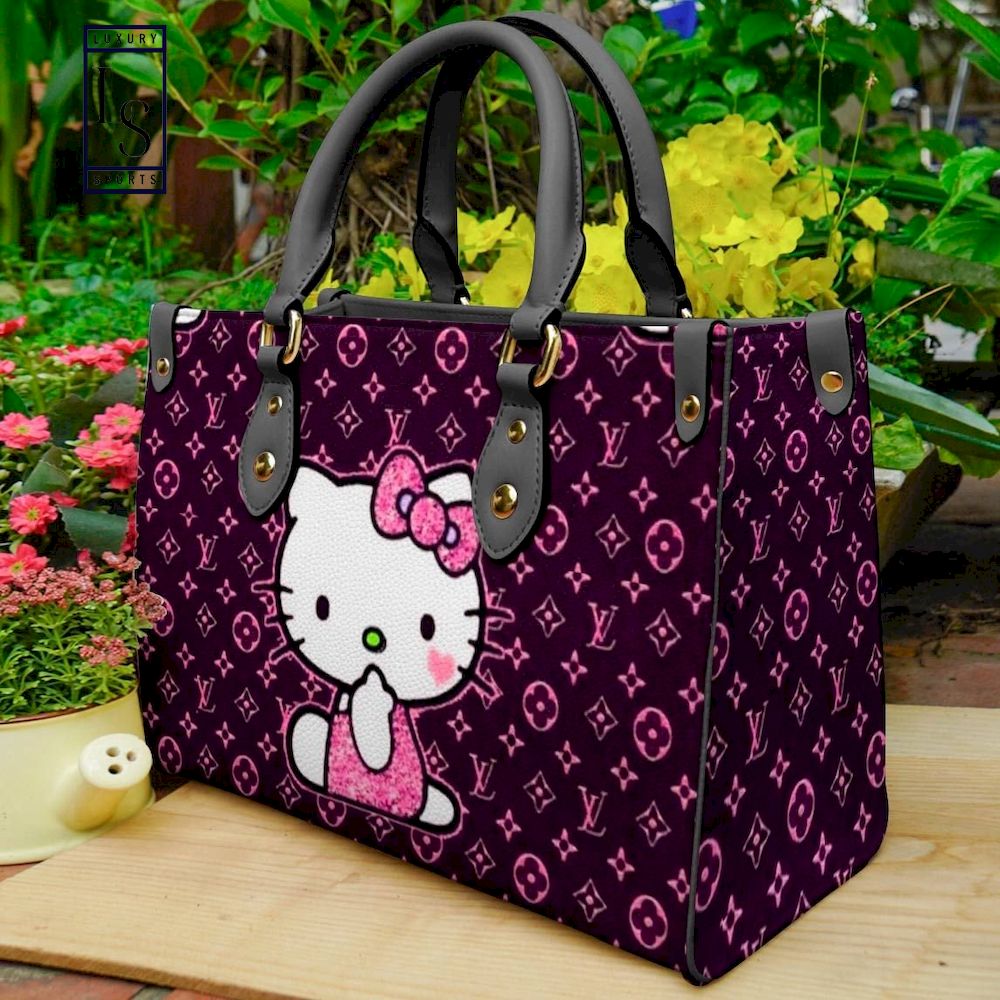 Fashion LV With Hello Kitty Crafting leather fabric Bag leather ,shoes –  chaofabricstore
