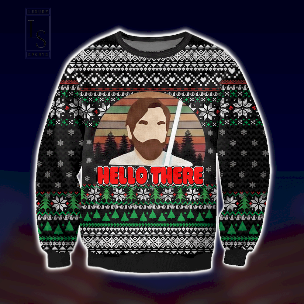 Hello There Jedi Master Obi wan Kenobi Ugly Christmas Sweater