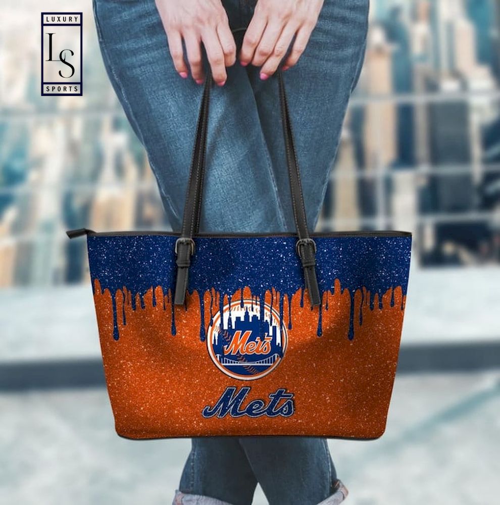 MLB New York Mets Leather Tote Bag