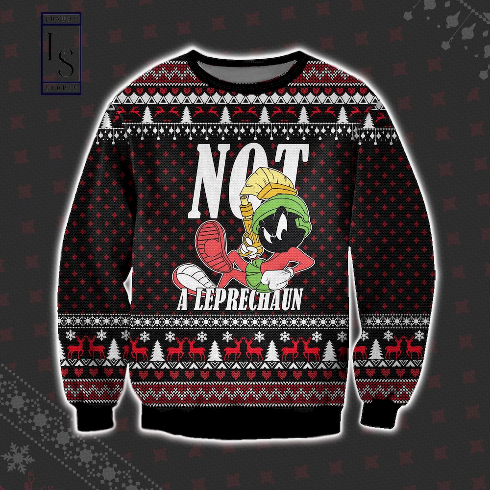 Marvin The Martian Not A Leprechaun Ugly Christmas Sweater