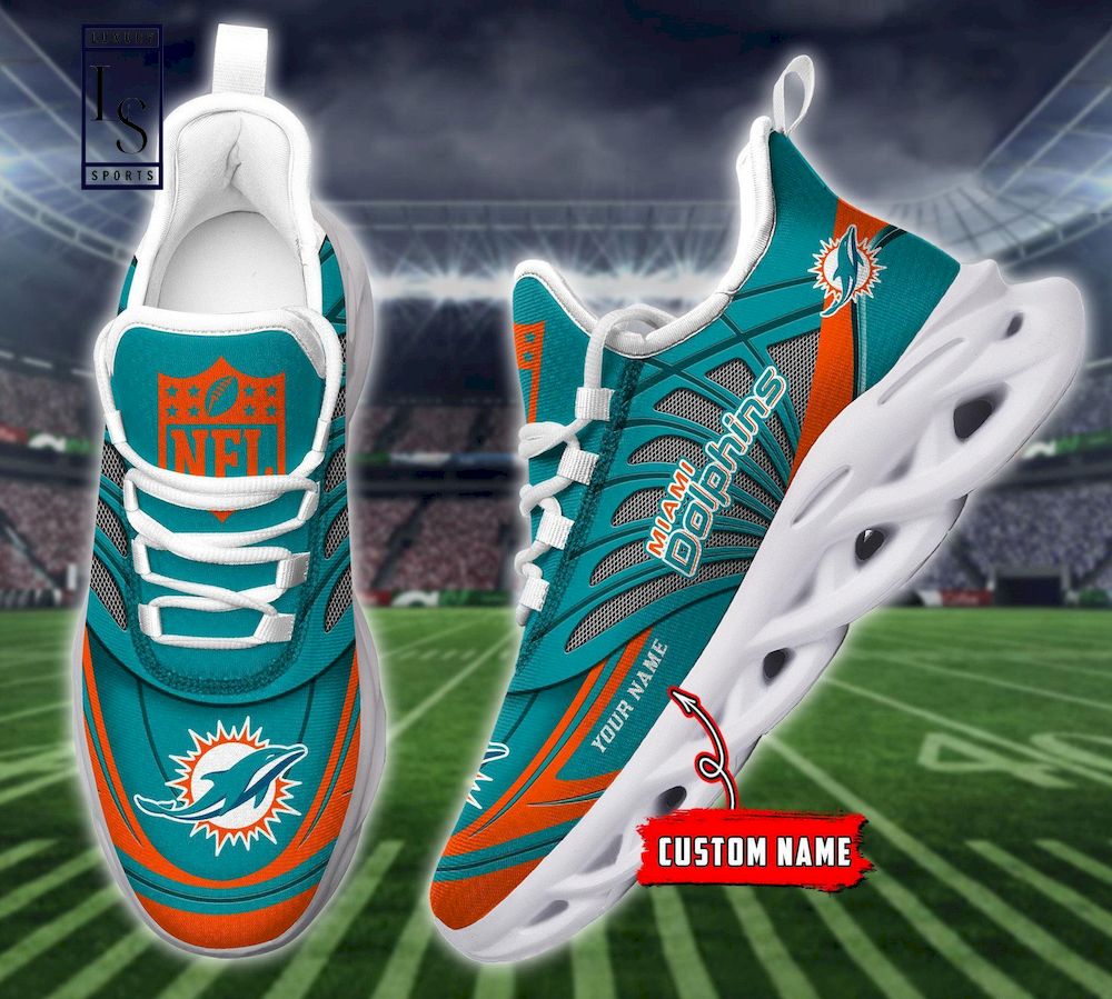 Miami Dolphins NFL Personalized Max Soul Shoes