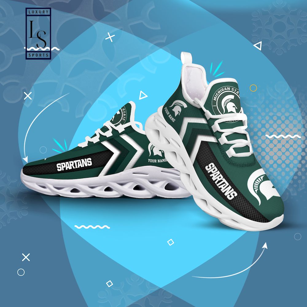 Michigan State Spartans Personalized Max Soul Shoes - Wow, cute pie