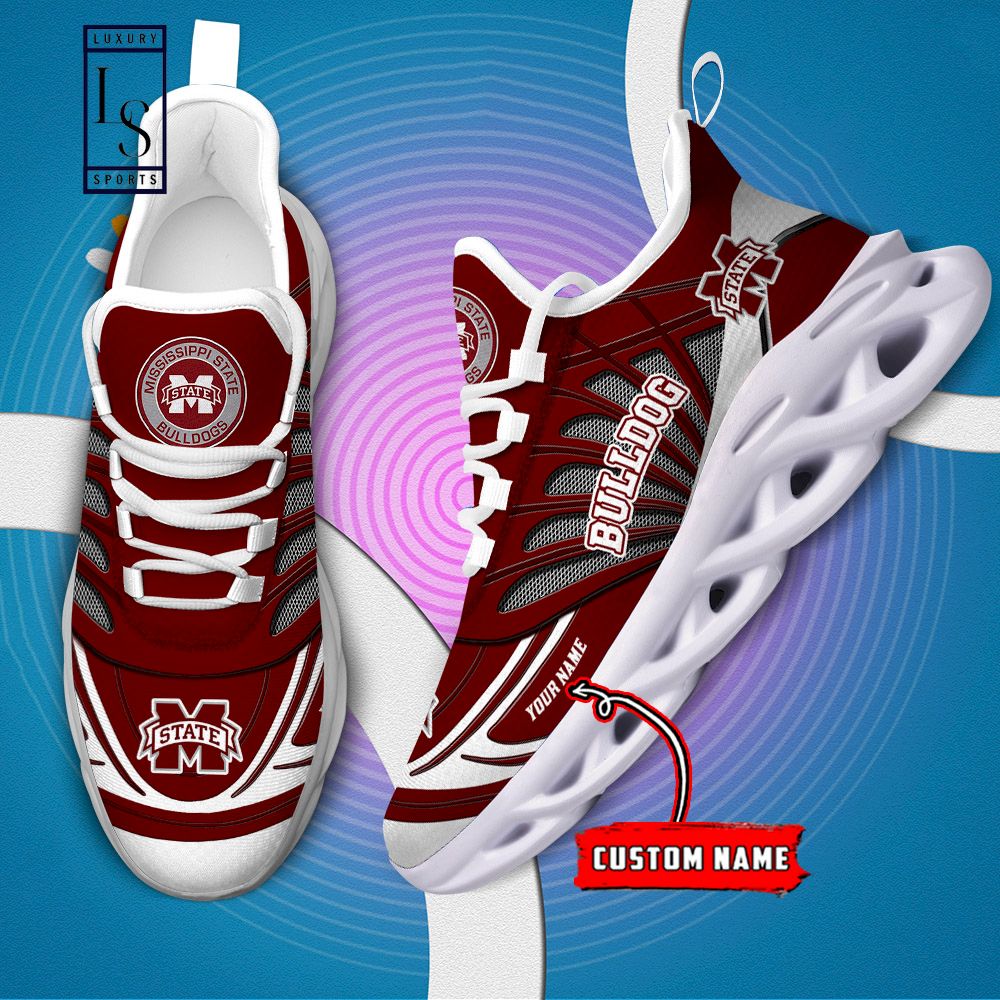 Mississippi State Bulldogs Custom Name Max Soul Shoes