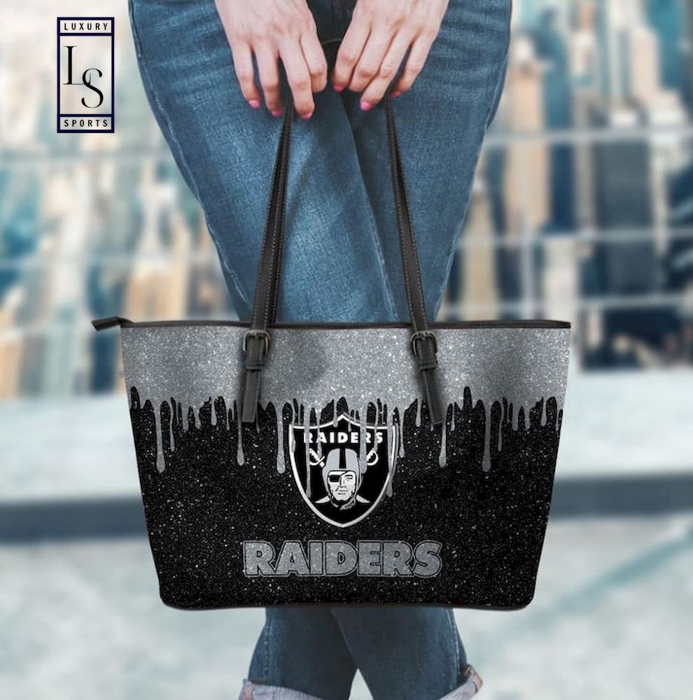 NFL Las Vegas Raiders Paint Leather Tote Bag
