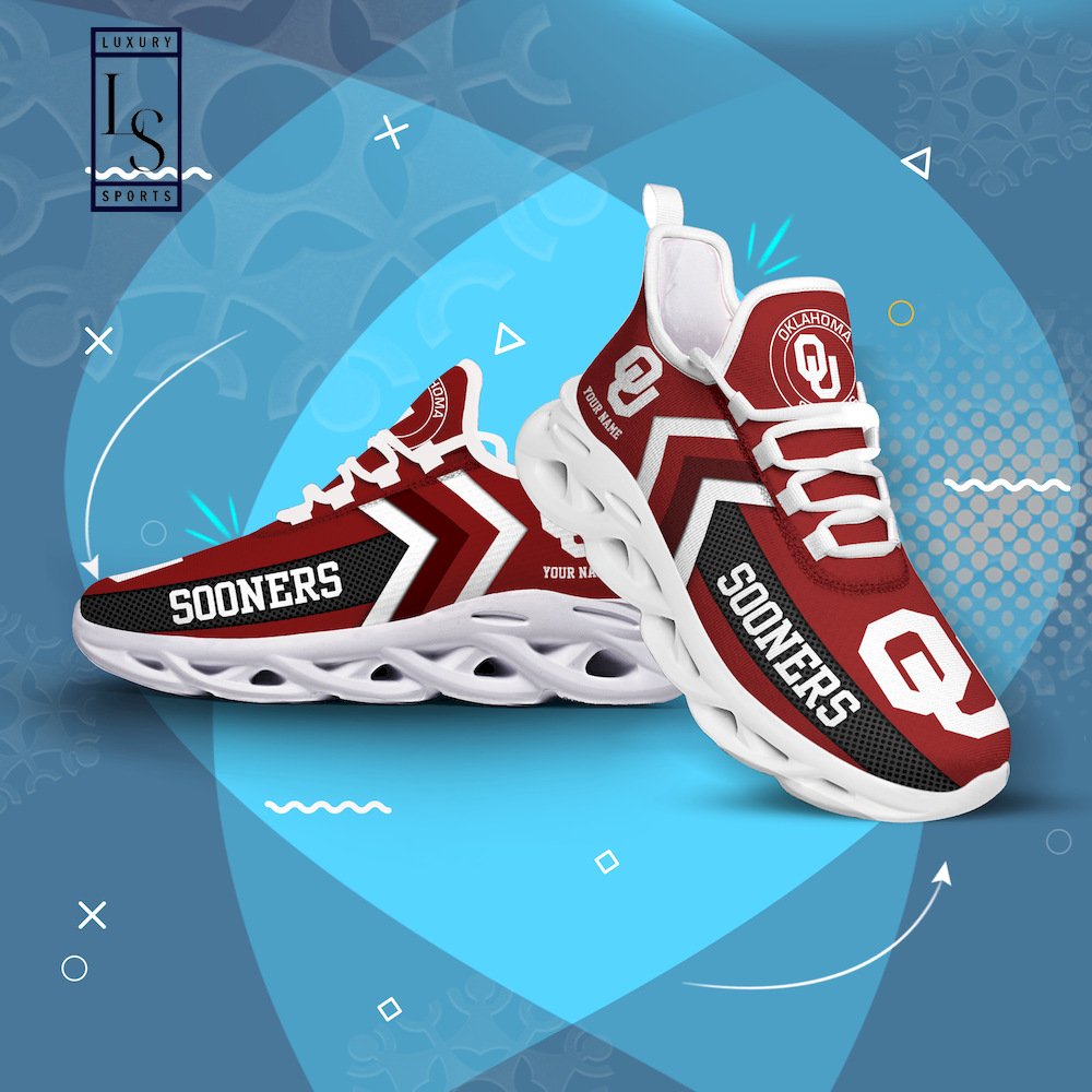 Oklahoma Sooners Personalized Max Soul Shoes - Studious look