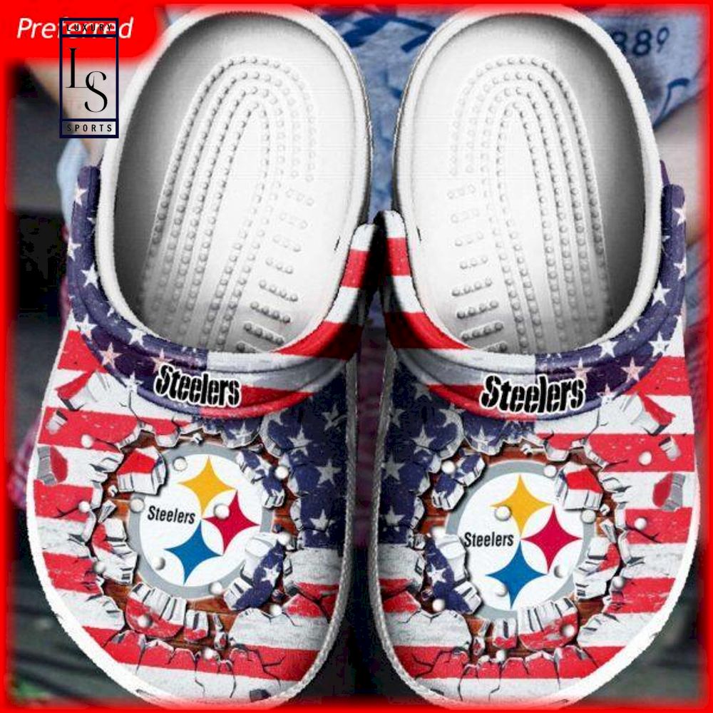 SALE] Pittsburgh Steelers USA Crocs Clog Shoes - Luxury & Sports Store