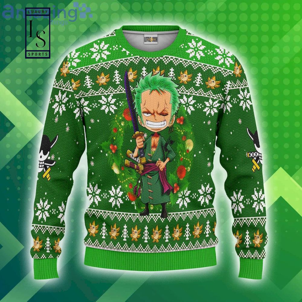 SALE] Roronoa Zoro Custom Christmas Ugly Sweater One Piece Anime Sweater -  Luxury & Sports Store