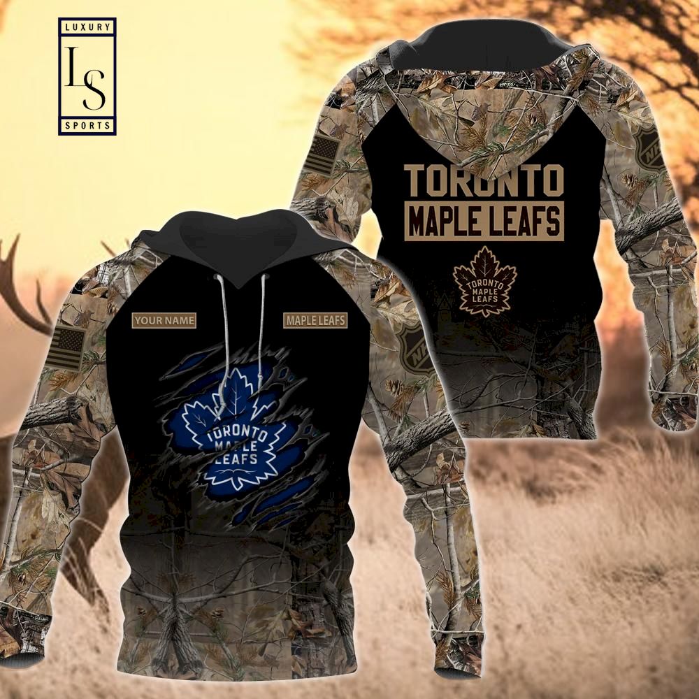 Toronto Maple Leafs Personalized Hunting Camo Hoodie D