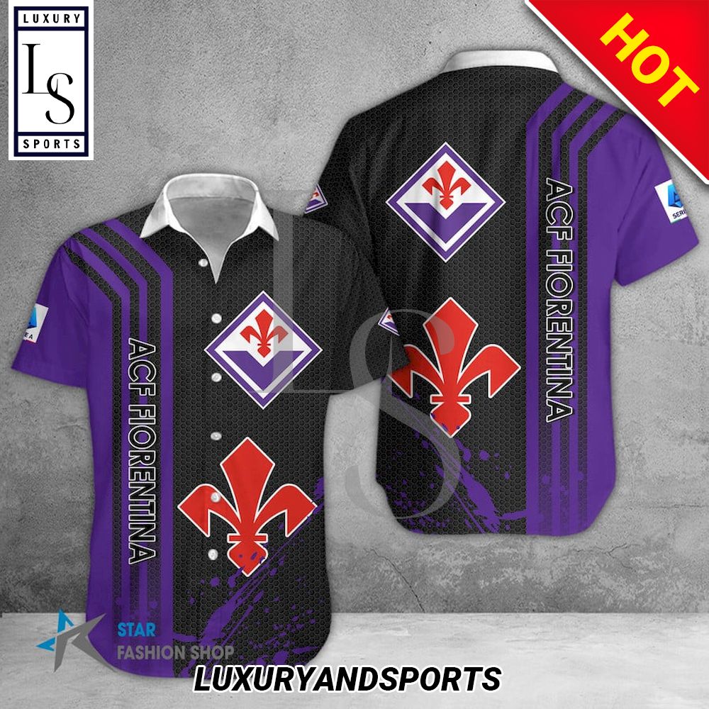 ACF Fiorentina Club Soccer Football Men's T Tee Shirt Handmade Team Sports  color