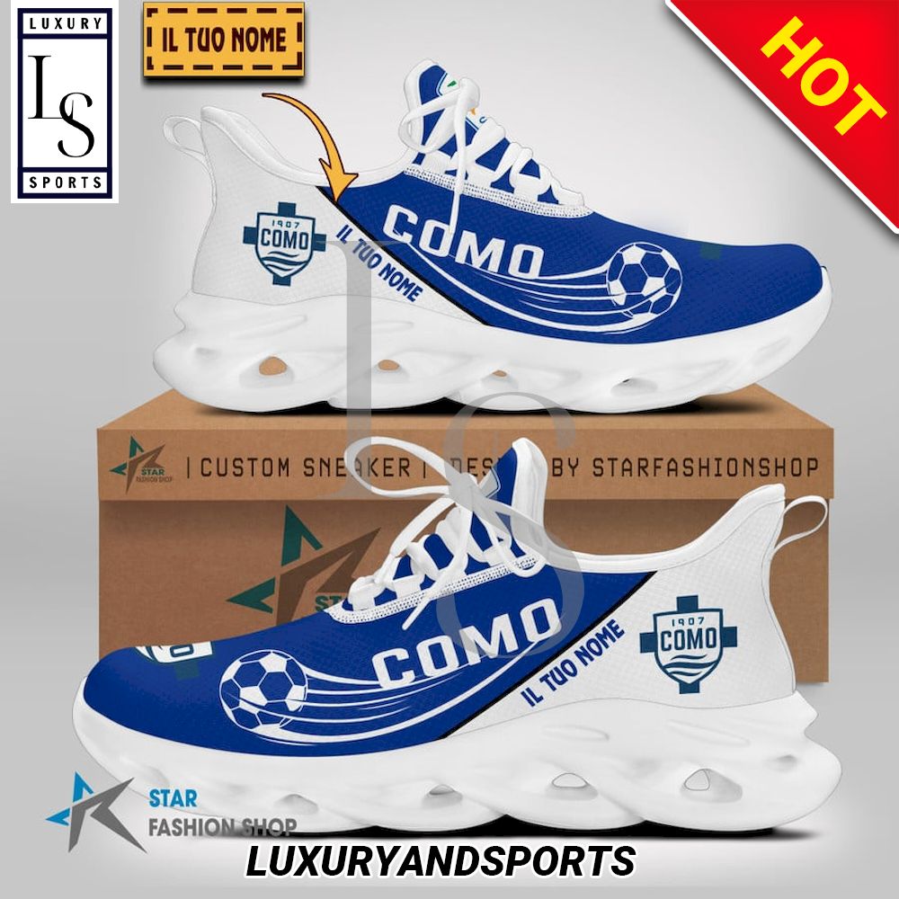 Calcio Como Serie B Custom Name Max Soul Shoes