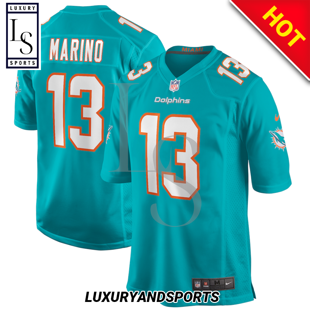 Dan Marino Aqua Miami Dolphins Football Jersey