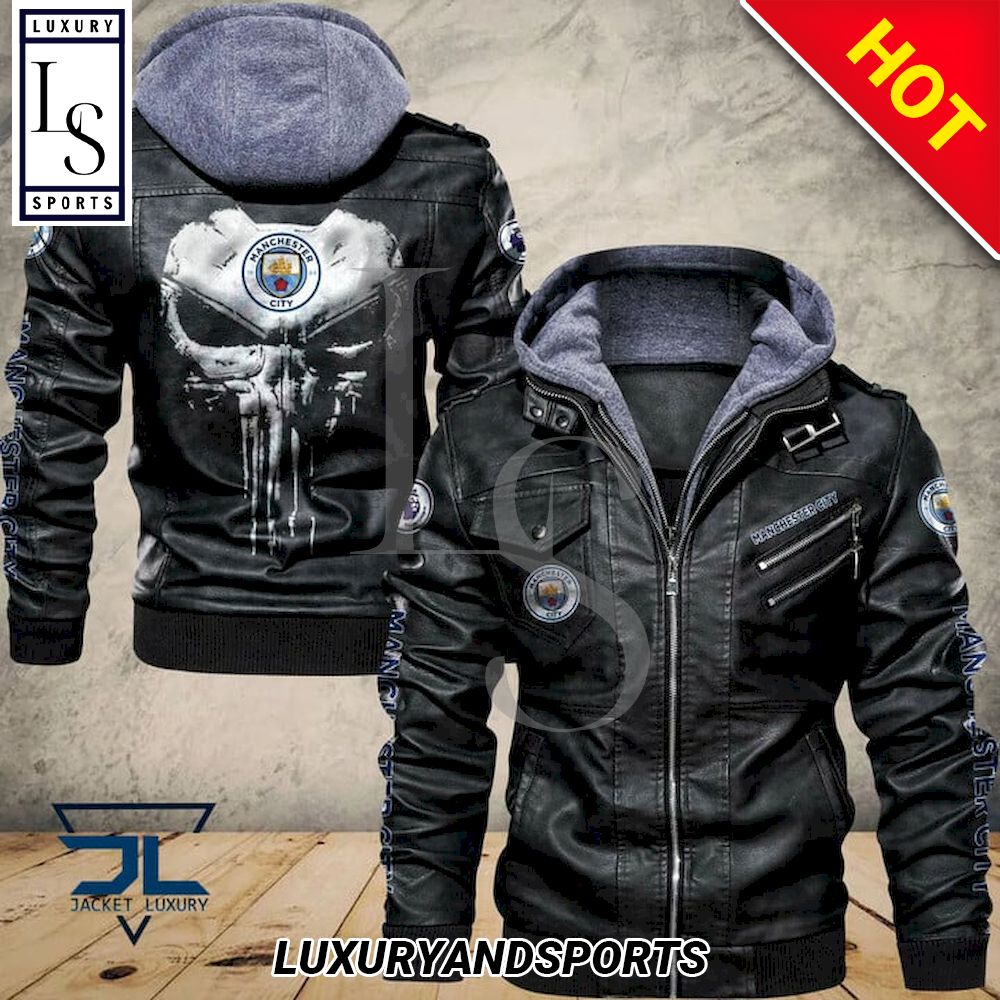 Manchester City FC The Punisher Leather Jacket