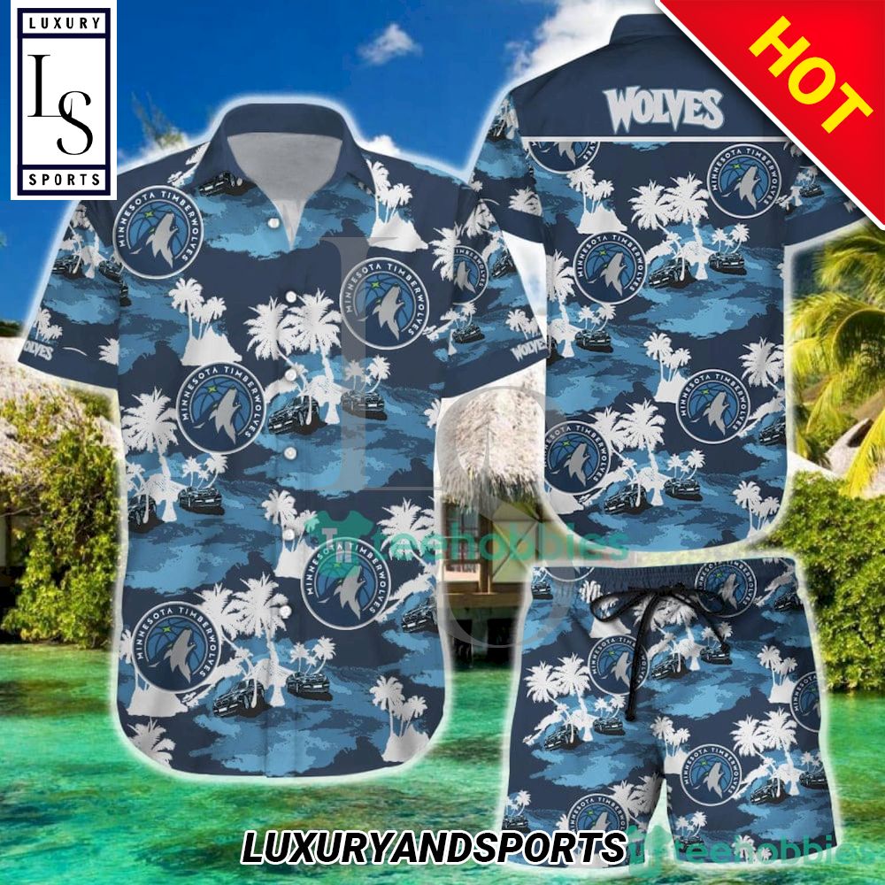 Minnesota Timberwolves Aloha Hawaiian Shirt And Short