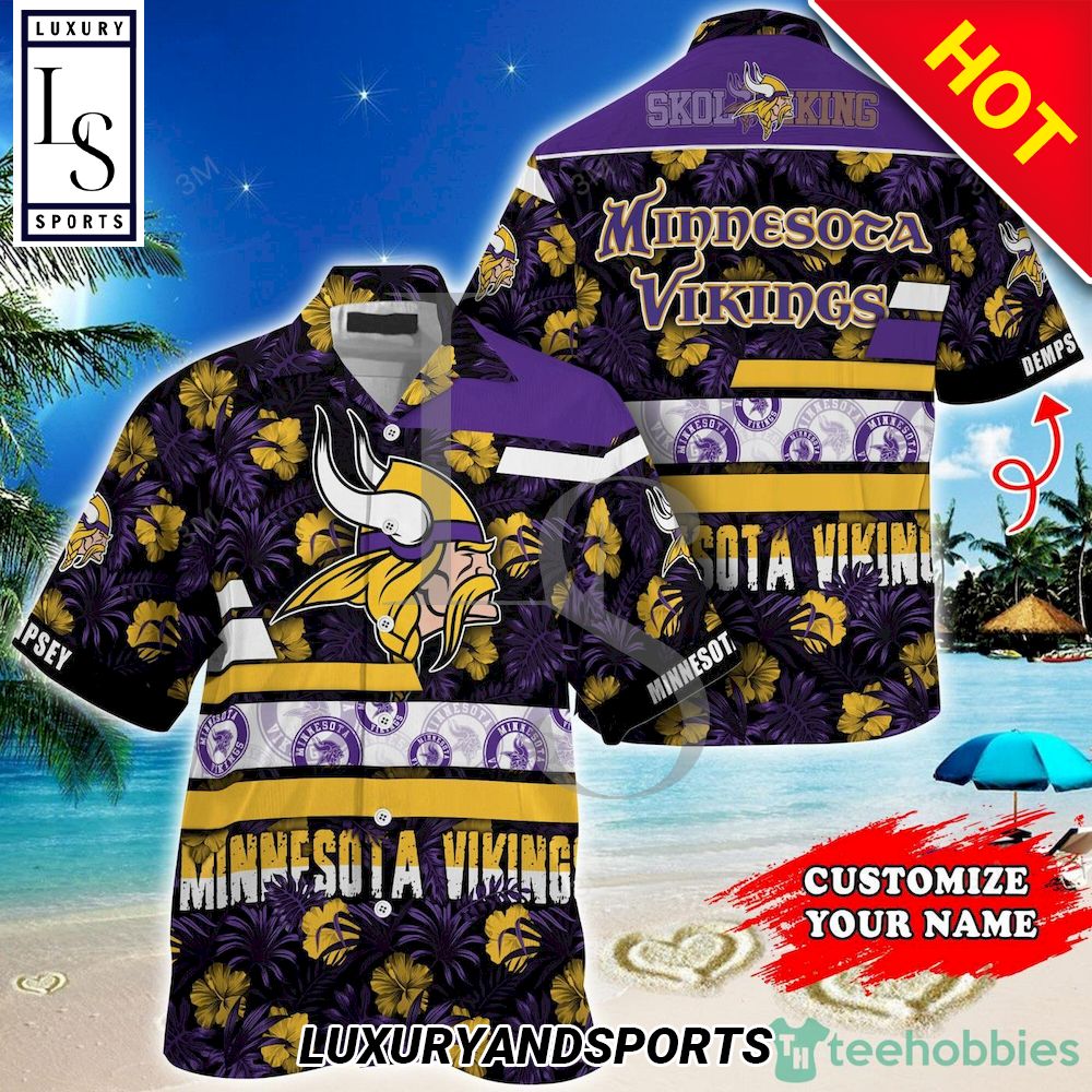 Minnesota Vikings NFL Personalized Tropical Hawaiian Shirt