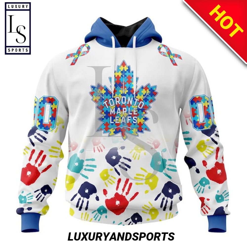 NHL Toronto Maple Leafs Special Autism Awareness Hoodie D