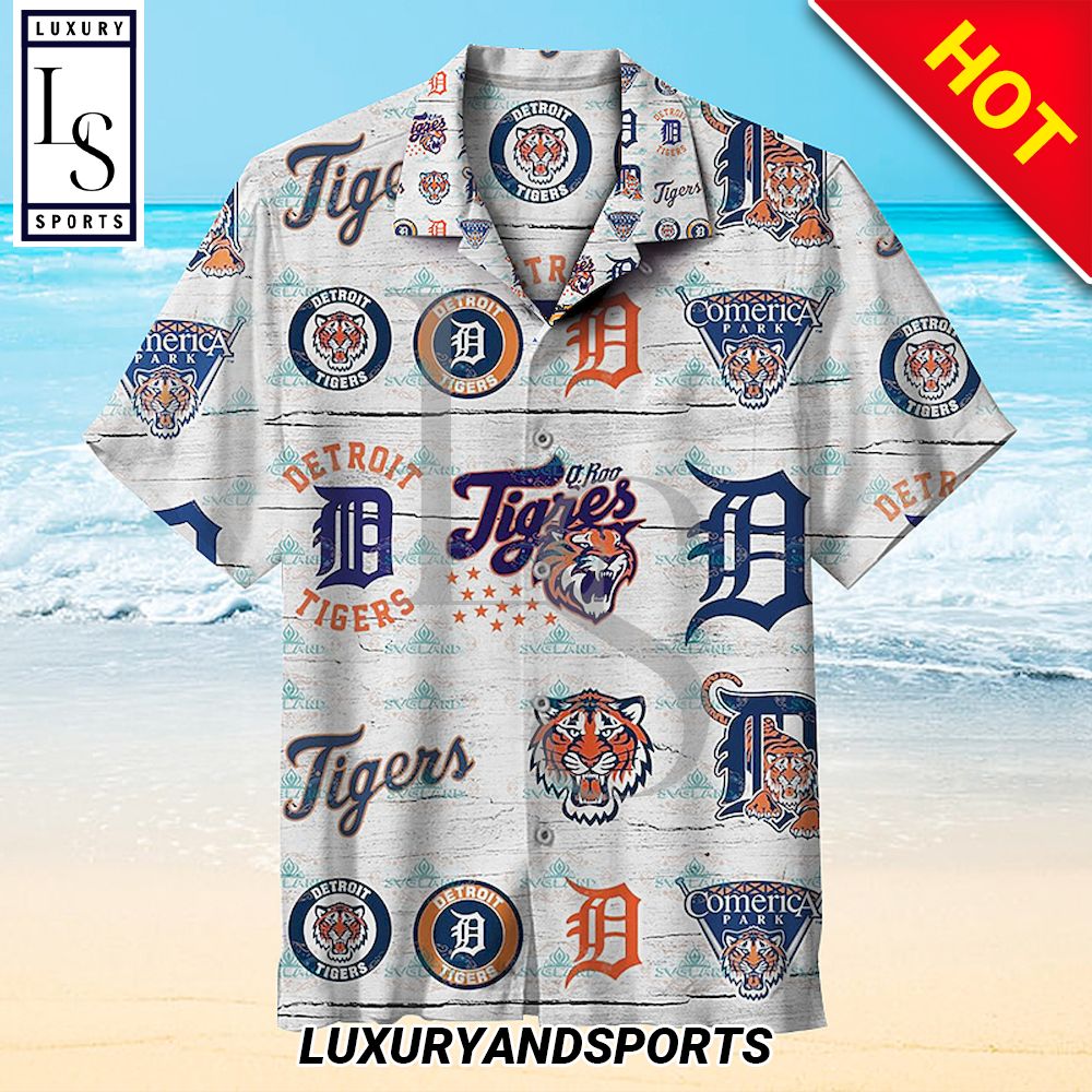 SALE] Detroit Tigers Baseball Team MLB Hawaiian Shirt - Luxury