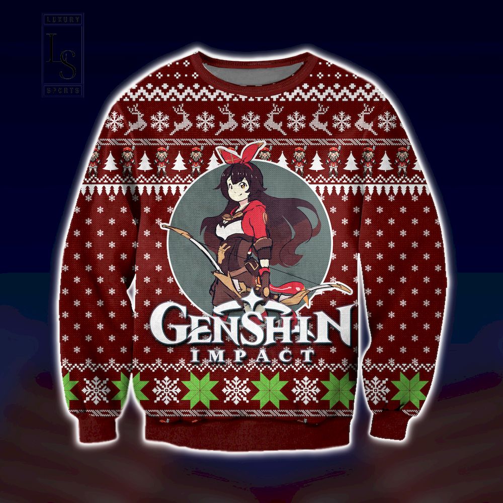 Genshin Impact Amber Ugly Christmas Sweater