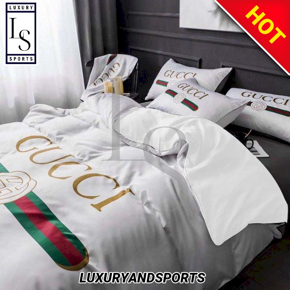 SALE] Gucci Signature Bedding Set - Luxury & Sports Store